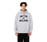 Inter Official Men's Back to Stadium Hoodie Heather Grey