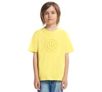 Inter Official T-Shirt - Embossed Logo - Pastel Colours - Football, Sport, 100% Cotton Yellow