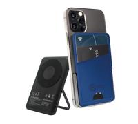 INTER Powerbank Wallet - MagSafe 5000mAh Wireless Charging - Compatible with Apple and Android, Fast Wireless Charging and Type-C Cable - Cable Included - Official Product (Blue)