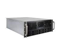 Inter-Tech 4U-4408L Server Chassis, Black /Grey, 4U, 3 x 120mm / 2 x 80mm Fans,