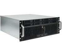 Inter-Tech Rack Mount 8 Hot-Swap Racks Storage Enclosure, 4U-4708, for Desktop, with 4x 80mm Fans and 2x SFF 6843 Ports