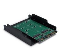 Inter-Tech 88885372 AC Adapter KT005B 2x SATA to 2x M.2 SATA 3.5 Inch Tray