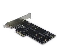 Inter-Tech 88885375 AC Adapter KT015, PCIe x4 to M.2 PCIe + SATA to M.2 SATA