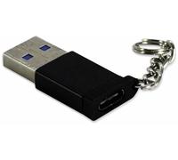 Inter-Tech 88885460 USB Type C Cable Adapter USB Type A Black - Adapter for Cable (USB Type C, USB Type A, Male Connector/Female Connector, Black)