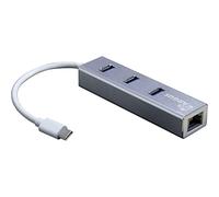 Inter-Tech Argus IT-410-S Adaptor USB Type C to GbitLAN with 3x USB 3.0 Hub