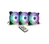 Inter-Tech Lüfter 120 120 25 ARGUS RGB-FAN SET RS-07, 3X LED (US IMPORT)