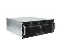 Inter-Tech Rack Mount 8 Hot-Swap Racks Storage Enclosure, 4U-4708, for Desktop, with 4x 80mm Fans and 2x SFF 6843 Ports