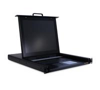 Inter-Tech KVM 1708 LED 43.18 cm 17 Inch KVM Switch 104 Keyboard with Touchpad 1280 x 1024 75 Hz 8-Port d-SUB Including VGA/USB Cable