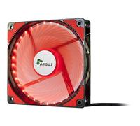 Inter-Tech L-12025 LED 120 mm Fan Case Fan Gaming Case Modding Illuminated (Red)