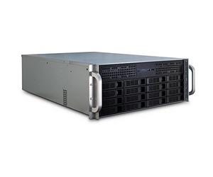 Inter-Tech Metal Rack Mount Server Casing, 4u-4416l, ATX Support, 2x 80mm Rear Fans, 2.5/3.5 EXT, Black/Silver