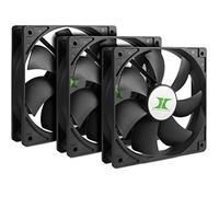 Inter-Tech Pack of 3 Black Cooling Fan Cooler and Radiator PC Case 12cm 8887289