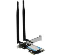 Inter-Tech Wi-Fi 6 PCIe Adapter EP-134 Antenna, Bluetooth 5.2