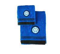 Inter - Terry Towel Set 1+1, Face 60 x 100 + Guest 40 x 60, Material 100% Cotton - Official FC International Milano Product