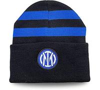 Inter Unisex With Flap New Logo, Different Colors Football Cap, Black Striped Black/Blue, One Size UK