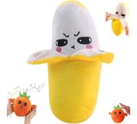 Intera Ctive Sensor Music Doll with Piano Musical Sensing Ears, Fruit Plush Sensing Metronome Interactive Toy, Human Body Sensing Music Toy, for Boy Grils (Banana)