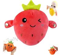 Intera Ctive Sensor Music Doll with Piano Musical Sensing Ears, Fruit Plush Sensing Metronome Interactive Toy, Human Body Sensing Music Toy, for Boy Grils (Strawberry)