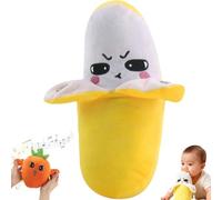 Intera Ctive Sensor Music Doll with Piano Musical Sensing Ears, Kids Human Body Sensing Music Toy, Fruit Sensor Beat Doll Plush Toy,3 Mode,Parent-Child Interaction Educational Gift for Boy Grils (C)