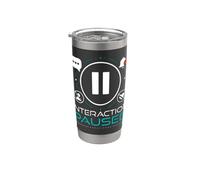 Interaction Paused Social Battery Funny Introvert Stainless Steel Insulated Tumbler