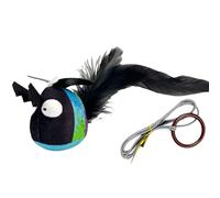 Interaction Pet Hanging Plush Toy Teaser Animal Squeaky Animal With Feathered Tail For Indoor Cats Entertainments Realistic Squeaky Cats