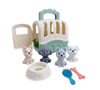 Interaction PretendPlay Dog Grooming Set Toy For Kids Learn To Care Simulation Pet Raising Toy Dog Cage Kids Gift Pretendplay Game