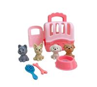 Interaction PretendPlay Dog Grooming Set Toy For Kids Learn To Care Simulation Pet Raising Toy Dog Cage Kids Gift Pretendplay Game