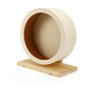 Interaction Wooden Hamster Exercise Wheel Mute Roller and Base for Small Pets Active Health Promotion Entertainment Toy Wooden Pet Exercise Wheel
