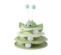 Interactive 3-Layer Cat Toy Tower,cat toys，with Rotating Bee and Rolling Balls, 3 Levels for Chase cat springs, Self-Play Activity Toy, Batting & Exercise, for Indoor Cats