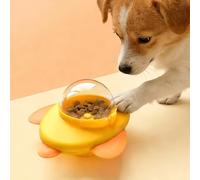 Interactive 360° Rotating Rocket Dog Puzzle Toy - Adjustable Difficulty Treat Dispenser for Slow Feeding IQ Training & Mental Enrichment to Keep Dog and Cat Busy and Happy