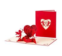 Interactive 3D Popup Valentine Card Sustainable Materials Craft Surprise Individualized Various Celebration Paper
