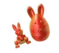 Interactive 3D Printed Easter Display with Animal Figure Inside Rotatable Parts Vibranted Color for Children Gift Small Item Container
