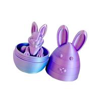 Interactive 3D Printed Easter Display with Animal Figure Inside Rotatable Parts Vibranted Color for Children Gift Small Item Container