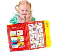 Interactive ABC Sound Book for Toddlers - Preschool Learning Activities Book with 8 Pages, 6 Learning Activities, 100+ Sounds, Letters Numbers Shapes Colours, Educational Toy for 3+ Year Old Kids
