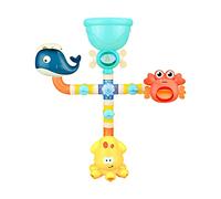 Interactive ABS Bath Toys with Spinning Wheels, Octopus Arms, Water-Flow Crab, Spraying for Baby’s Cognitive Development, 34x32cm, 300g