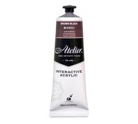 Interactive Acrylic Paint Brown Black 80ml Tube