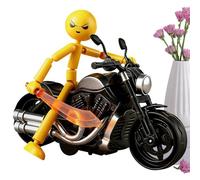 Interactive Action Figures, Mini Toy Motorcycle, 6.3x2.76x1.77 Inches Play Figures with Moving Parts, Sturdy Character Kit, Kids Toy with Cartoon Style, Children Supplies for Classroom