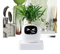 Interactive AI Planter, Intelligent Robot Flowerpot, Fun Expression Pot with Smart Control, Cute Plant Decor for Apartment Living Room, Tech Home Accessory with Modern Design, Gift Idea for Valentine