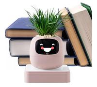 Interactive AI Planter, Intelligent Robot Flowerpot, Fun Expression Pot with Smart Control, Cute Plant Decor for Apartment Living Room, Tech Home Accessory with Modern Design, Gift Idea for Valentine