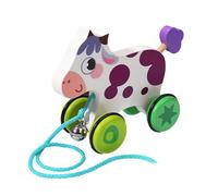 Interactive Animal Pull String Toy For Enhances Walking And Balance Abilities With Small Bells Along Animals Shape Classical World Wood Car