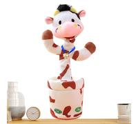 Interactive Animal Toys - 30cm Dancing Plush, Electric Rabbit Figure, Talking Cow Stuffed | Animated Doll Gift Kids Playtime Fun Scenario Use Indoor Birthday Joy Creative Learning Activities