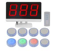 Interactive Answer Buzzer Buttons, Wireless Game Buzzer System with Remote Control - Perfect for Trivia Night, Game Shows, Classroom Quizzes, and Group Events (6 Buzzers)