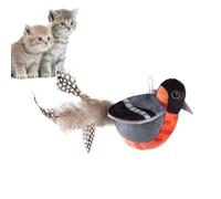 Interactive Avian - Fluttering Sound Motion Sensor Feline Pouncer | Durable Cm Scale Robotic Pet Entertainment Tool Natural Instinct Trigger Realistic Plush Bundle Scenario