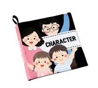 Interactive Baby Books - Polyester Crinkle, Soft Pages, Sensory Toy | Black and White Cloth with Stimulating Design for Kids' Bath Time, Educational Play, Early Visual Stimulation