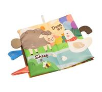 Interactive Baby Cloth Book - Farm Animal Crinkle Toy with Teether | Sensory Touch & Feel Pages for 0-18 Months | Early Learning & Fine Motor Skill Development