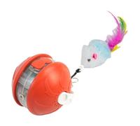 Interactive Ball, Cat Toy, 1.97x1.97 inches, Chasing Roller, Automatic Movement, Quiet Design, Random Plush Tails, ABS Build, Compact Size, for Home Park Balcony Use, Pet Training