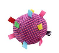 Interactive Ball Dog Suitable For Chewing Training, Stress Relief, Bite Sound Resistance, Plush Tug-of-war Three Color(Red)