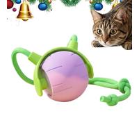 Interactive Ball for Cats Enrichment and Exercise with Double Ropes | Self Propelled Toy For Daily Night Cat After Meal In The Home Living Room Apartment
