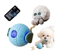 Interactive Ball for Dogs, Intelligent Interactive Rolling Toy with 3 Speeds - Automatic and Mobile Dog Balls with Plush Toy for Puppy Cat Indoor Stimulation Game Anti-Boredom