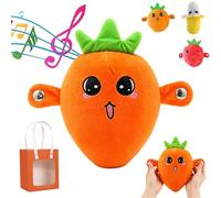 Interactive Banana, Interactive Music Plush Toy, Fun & Playful Sound-Activated Toys, Touch-Sensitive Bananas & Fruit Plush with Sound Features, Parent-Child Play Fun, Enjoy leisure time (Carrot)