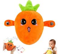 Interactive Banana Plush Toy, Interactive Music Plush Toy Set with Piano Musical Sensing Ears, Banana/Strawberry/Carrot Fruit Sensor Human Body Sensing Music Rhythm Beat Doll for Boy Gril Gift (C1)