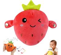 Interactive Banana Plush Toy, Interactive Music Plush Toy Set with Piano Musical Sensing Ears, Banana/Strawberry/Carrot Fruit Sensor Human Body Sensing Music Rhythm Beat Doll for Boy Gril Gift (B1)
